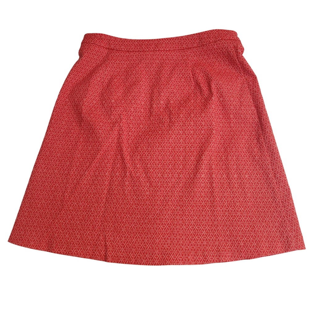 Margaret M Red Geometric Pattern A Line‎ Skirt Womens Size Small Athleisure